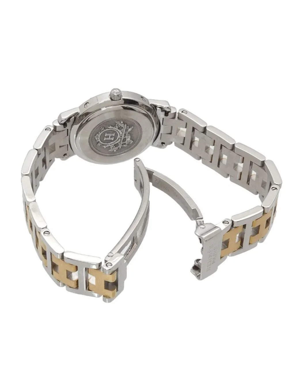 Hermes Clipper Watch Date White Quartz